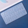 Molde de silicona alfanumérico para espejo con pegamento de gota de cristal, 26 letras en inglés, adornos decorativos