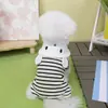 Ropa de Cuatro Patas para Perro de Primavera y Otoño, Pijamas Elásticos de Algodón Puro para Cachorro, Ropa para Mascotas Teddy Bichon, Ropa de Casa de Cuatro Patas con Cuello de Conejo