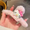 Pinza de Pelo de Felpa para Otoño e Invierno para Mujer, Pinza de Pelo Grande Linda con Diseño de Oso y Conejo, Pinza de Tiburón para Peinados Recogidos, Accesorio de Pelo Grande
