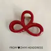 Pinza Avanzada Ankora Roja Agarre Rojo Internet Rojo 2024 Temperamento Pinza para Cabello Adorno para la Cabeza Combinación con Todo Pinza de Tiburón