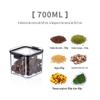 Jarro selado de grãos para armazenamento de cozinha, jarra de plástico transparente de qualidade alimentar, lanches, jarra de armazenamento de chá seco