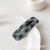 Novos Presilhas de Cabelo Xadrez Vermelho para Outono e Inverno Infantil, Presilhas Bico de Pato com Desenhos de Triângulo, Estrela, Nuvem, Gota d'Água e Vazados