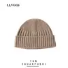 Llvggs 2025 Otoño e Invierno Gorro de Cachemira Pura para Mujer de Moda Cálido Protección para los Oídos Gorro de Lana de Tejer Estilo K