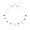 Collar de girasol con cuentas de arroz, hecho a mano, con diseño personalizado y de moda, estilo retro bohemio, con cadena de clavícula.