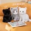 Muñeca de Gato Artificial Linda Juguete de Peluche Muñeca Gato Negro Muñeca Gato Blanco Gato Naranja Muñeca de Trapo Regalo de Cumpleaños para Niñas Niños