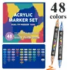 Marcador Acrílico Doble Punta Más Vendido de Amazon Set de Marcadores Apilables Extraíbles Pincel Especial para Pintura de Estudiantes