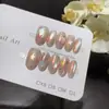 Cor Base Fluida StarPink Aurora Olho de Gato Pintada à Mão Macaron Cor de Contraste Estrela de Cinco Pontas Linhas de Glitter Fino Unhas Usáveis
