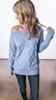 2024 AliExpress Amazon Ebay Nuevo Suéter Abrigo Tejido para Mujer con Cuello de Un Carácter y Hombro Torcido