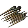 Set de 14 Brochas de Maquillaje para Principiantes, Contorno de Ojos, Polvo Suelto, Iluminador, Corrector, Sombra de Ojos, Set Completo con Cerdas Suaves para Maquilladores