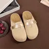 Pantuflas Birkenstock para Mujer 2024 Modelo Nuevo Mocasín Cerrado Media Pantufla Suela Suave Antideslizante Slip-On Versátil Zapatos Perezosos para Exteriores
