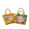 Nova Cesta de Presente Tecida de Plástico Bolsa Bolsa de Mão Cesta de Presente Estilo Fresco Bolsa de Praia Tote Bolsa Feminina