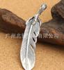 Venta al por mayor de fábrica Plata de ley S925 para hombre, colgante de moda clásico retro de la serie Águila de Plata Tailandesa PAW pluma