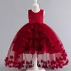 Vestido de Princesa Sem Mangas com Tutu para Meninas Amazon Europeu e Americano Vestido para Florista Casamento Apresentação de Palco Tutu de Tule