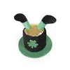 1 pieza Pantalones de Fiesta Irlandeses Sombrero Decorativo para Pierna St. Sombrero Verde de Trébol del Día de San Patricio