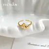 Anillo Único "Hazte Rico al Instante" Nuevo para Otoño e Invierno para Mujeres, Preciso Retro de Gama Alta Diseño de Nicho Accesorio de Mano Abierto Joyería