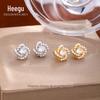 Xi Gu E1839 S925 Brincos de Zircão de Pérola de Prata Brincos Elegantes Franceses Femininos Brincos Originais Elegantes de Luxo Leve