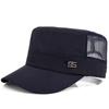 Gorra plana de verano para hombre, estilo militar, con protección solar, de malla, transpirable, de secado rápido, estilo coreano.