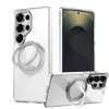 Para Samsung S25Ultra Carcasa de Teléfono Soporte de Engranaje Giratorio Magnético S25Plus Cubierta Protectora Transparente Nuevo