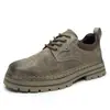 Zapatos de trabajo transfronterizos WM para hombre, nuevo modelo primavera 2026, botines amarillos de alta calidad, zapatos casuales retro para hombre con suela gruesa