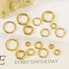 Anillo cerrado de acero inoxidable 316 anillo de torsión sin costuras anillo conector chapado al vacío color oro 18K retención de color accesorios para joyería DIY