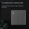 Panel de enchufe de interruptor universal multi-cinco orificios USB para pared doméstica, tipo 86, gris, plano, ultra-delgado, una apertura, control único