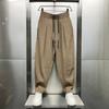 Verano Nuevo Estilo Transpirable Delgado Pantalones Casuales Drapeados con Lazos en las Piernas para Hombre Modernos Holgados y Versátiles Plisados Harem Zanahoria