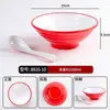 Tazón Roscado de Melamina para Fideos Especial para Restaurante de Fideos Tazón para Ramen Sopa de Fideos con Carne Tazón para Fideos Tazón Grande para Mala Tang Luosifen Uso Comercial