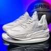 Zapatos Luminosos de Otoño para Hombre Zapatillas de Baloncesto Transpirables de Malla para Pareja de Suela Gruesa Deportes Estudiantes Absorción de Impactos Fricción Sonido Putian