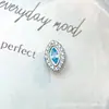 Pendientes Ojo de Abismo de Aleación de Titanio F-136 Titanio G23 Rosca Interna Pendientes de Labio con Circonita Joyería para Piercing Cabeza