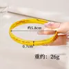Popular Pulsera de Carpa de Barro Hielo Triturado Estilo Lujo Ligero para Mujer, Pulsera de Oro Arena Vietnamita, Joyería de Pulsera Transfronteriza de Larga Duración