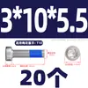 Tornillos de Acero Inoxidable 304 de Cabeza Baja Antiaflojamiento y Antichoque para Pegamento, Cabeza Delgada, Pegamento Azul Interno Torx M2M3-M8