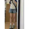 Shorts Vaqueros Vintage para Mujer 2026 Nuevo Verano Diseño de Nicho Sueltos Adelgazantes de Línea A Pierna Ancha Pantalones Cortos Calientes Modernos