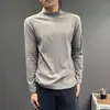 Camiseta de manga larga de retazos deconstruidos de peso pesado estilo americano, unisex, capa interior de moda otoño/invierno, capa base ajustada, sudadera de cuello alto