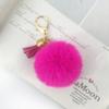 Fábrica por atacado novo coreano veludo tassel fur bola chaveiro pingente senhoras bagagem acessórios do carro