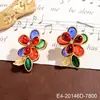 Brincos Personalizados de Pérola de Vidro Pedra Natural Brincos de Flor Palácio Vintage Medieval Retro Brincos de Luxo