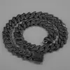Explosiones Europeas y Americanas Collar para Hombre 15mm Exagerado Incrustado de Diamantes Joyería de Hip-hop de Moda Cadena Grande de Oro Collar Exclusivo Transfronterizo