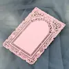 Corte Láser Agujeros Pequeños Huecos No Amarillea Encaje Láser Adorno de Encaje Tarjeta Decoración de Diario Papel Impreso a Color Talla de Flores en Papel Postal