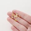Espaciador de Oro Real con Conservación de Color Chapado en Cobre de 18K Hecho a Mano DIY Accesorios para Pulsera de Joyería Accesorios con Cuentas Espaciador de Juguete Cubierto de Oro