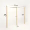 Perchero de pie de acero inoxidable plateado cepillado, Perchero de pared, Perchero para tienda de ropa de hombre y mujer, Colgador para tienda de ropa