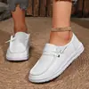 Zapatos casuales de talla grande para mujer transfronterizos, nueva colección primavera/otoño 2026, estilo europeo y americano, mocasines slip-on de suela plana, zapatos de vestir sencillos para mujer