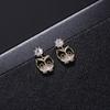 S925 Sterling Silver Stud Elegante Coruja Diamante Brincos Coreano Jóias Femininas Exageradas Brincos All-match