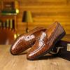 Amazon Aliexpress Venda Quente Transfronteiriça Tamanho Grande Sapatos de Couro Respiráveis Slip-On Mocassins Estilo Britânico Bico Fino Sapatos de Casamento 9091