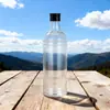 Botella Redonda de Aceite Comestible de 1000ml, Botella de Vino Espumoso, Botella de Jarabe, Fructosa, Enzimas, Botella de Plástico para Reenvasado de Jugos Concentrados