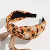 Moda Nova Transfronteiriça Halloween Caveira Cabeça de Abóbora Headband Fantasma Gato Preto Tecido Headband Larga com Nó Acessórios de Cabelo Lote