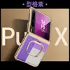 Adequado para Capa de Celular Dobrável Huawei Purax com Suporte de Anel Galvanizado, Design Elegante Anti-Queda, Tipo Casca Dupla de Couro Liso com Bordas Douradas