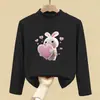 Blusas Térmicas Infantis com Gola Meia-Alta, Roupas Autoaquecidas para Outono e Inverno, Camisetas de Manga Longa para Meninos e Meninas, Nova Camada Base Tendência