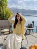 Nuevo Estilo Otoño e Invierno 2025 Suéter de Punto Coreano Suave y Dulce que Reduce la Edad con Diseños Hechos a Mano con Ganchillo, Elegante y de Alta Calidad Abrigo Suéter para Mujer
