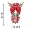 Acessórios de vestuário Novo patch de tecido bordado renda solúvel em água flor colorida requintada de alta qualidade par série de flor vermelha macia
