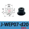 Taozhuo Ventosa de Vacío J-Wep06-D10 J-Wep07-D30 Goma Negra Antiestática Boquilla de Ventosa de Vacío