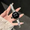 Adecuado para Huawei Gt7 Pulsera Flor Dorada Correa de Metal para Reloj Watch6 Pulsera de Diamantes de Moda y Versátil para Mujer